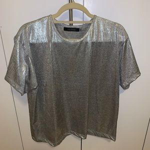 Silver boxy tshirt